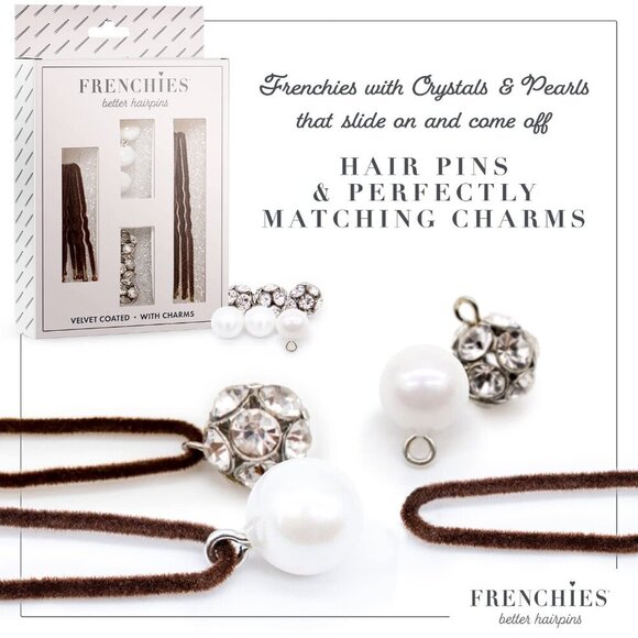 French Twist Hair Pins Velvet Coated 20 Count for Updos Weddings Prom main image 4